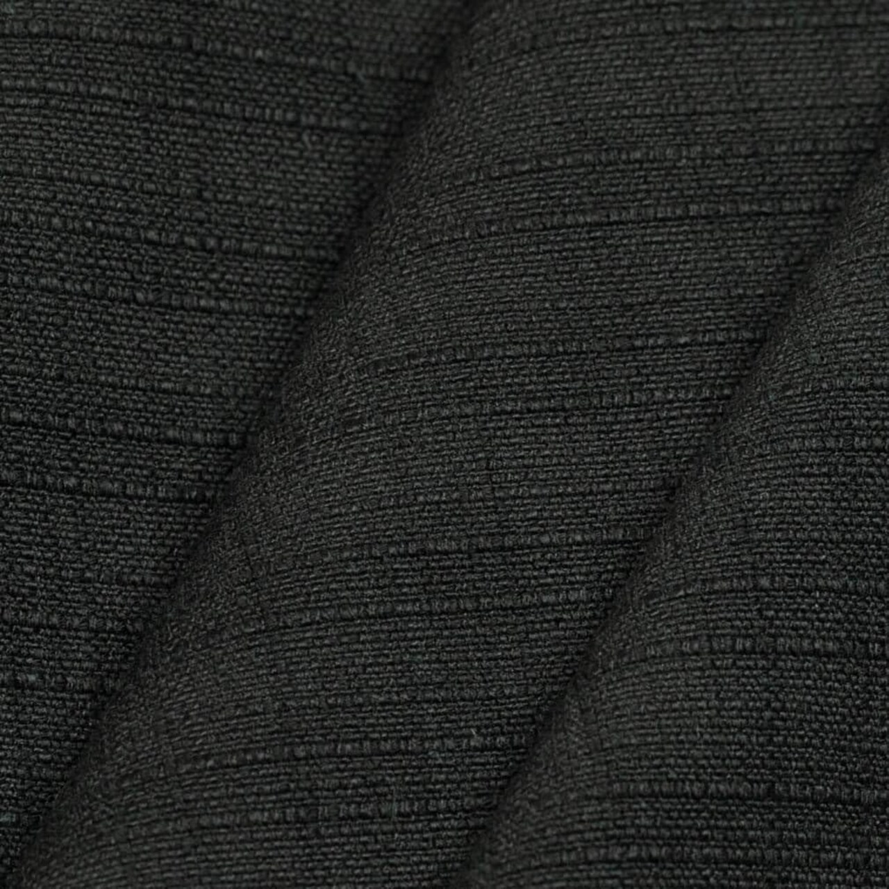 Black Linen Look Textured Upholstery Fabric by The Yard - SKU: Giselle Ebony